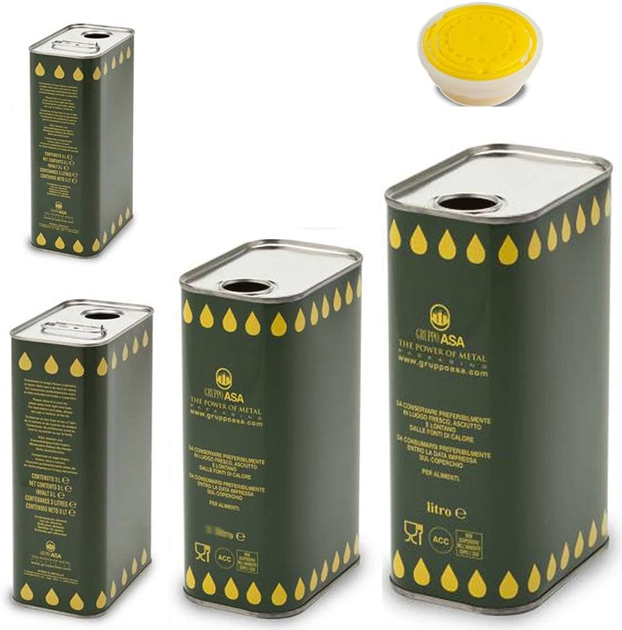 LATTINE TANICA BANDA STAGNA PER OLIO CON TAPPO VARIE MISURE