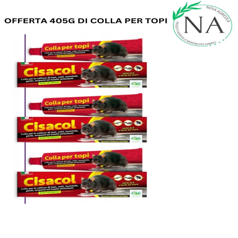 COLLA ADESIVA per TOPI Ratti e Insetti - NON VELENOSA - OFFERTA 3 PEZZI 405G