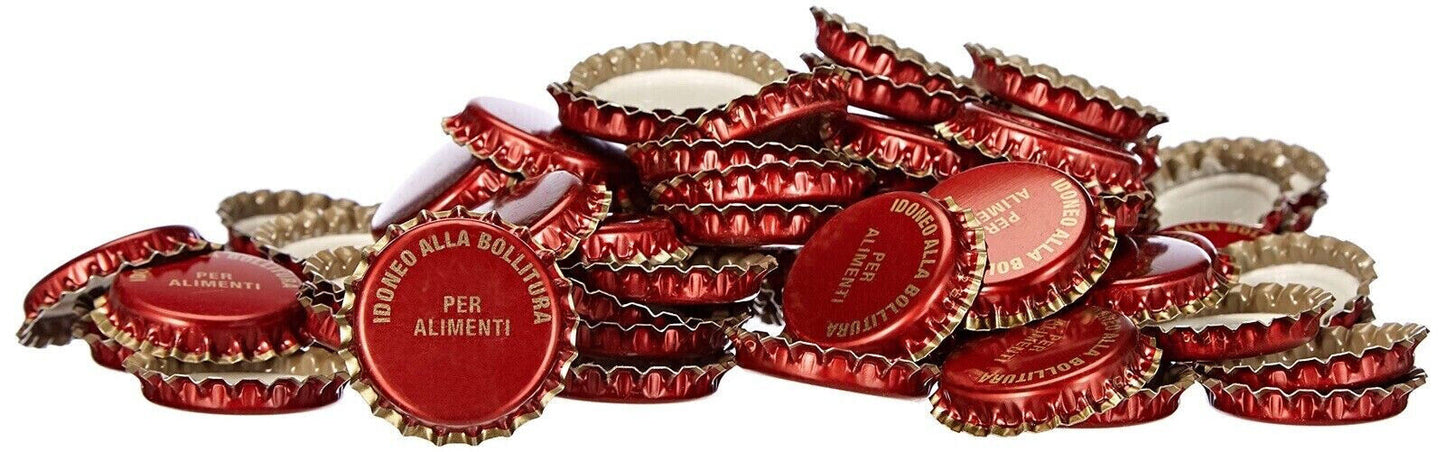 TAPPI A CORONA 26mm PER BOLLITURA USO ALIMENTARE CONSERVA BIRRA 500 PEZZI