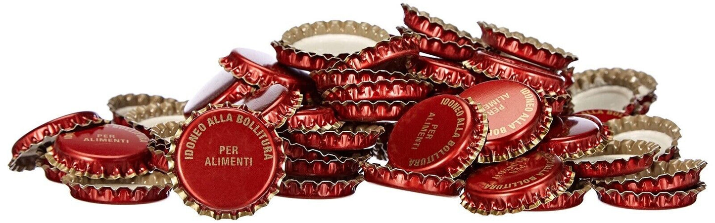TAPPI CORONA PER ALIMENTI RIGAMONTI CONFEZIONE DA 100 PZ. 26MM IDONEI BOLLITURA