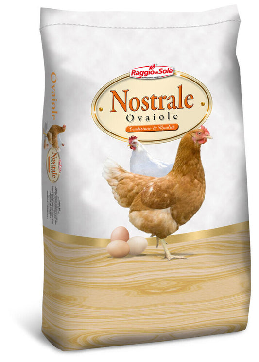 MANGIME GALLINE OVAIOLE IN FARINA RAGGIO DI SOLE 10 KG UOVA CON MENO COLESTEROLO