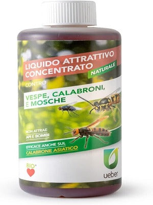 LIQUIDO ATTRATTIVO CONCETRATO PER VESPE CALABRONI MOSCHE 500ML UEBER