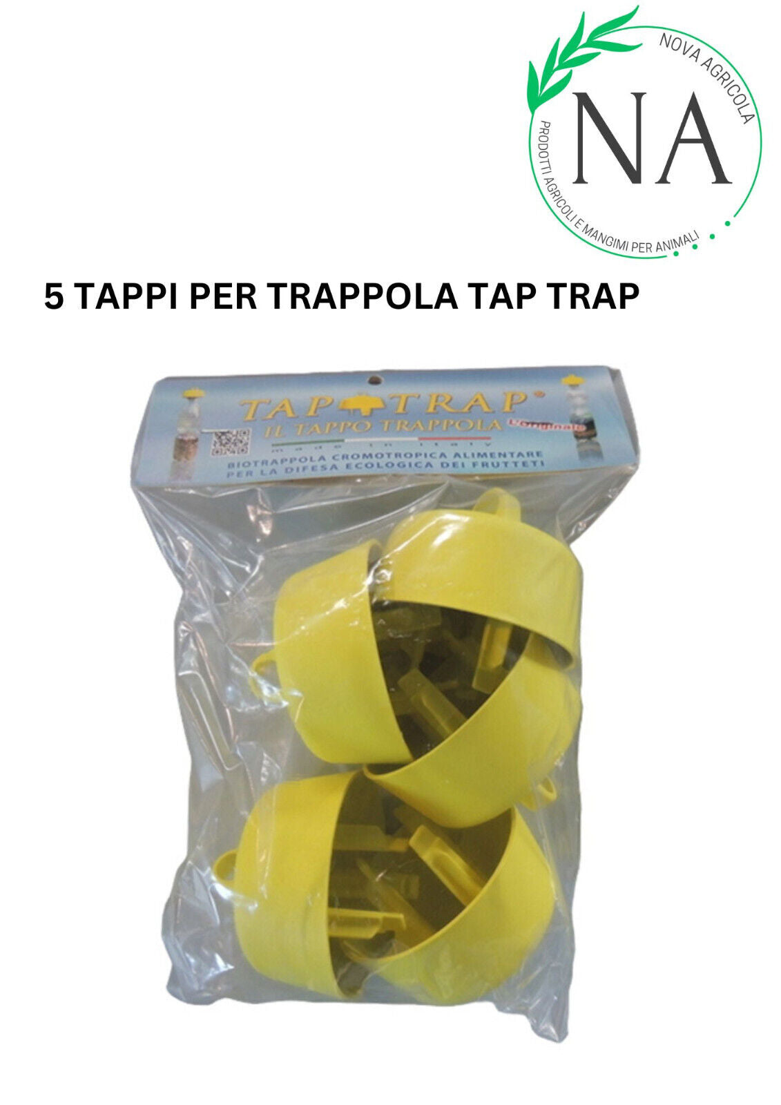 5 PEZZI TRAPPOLA ECOLOGICA TRAP TAP PER MOSCHE, VESPE, CALABRONI ORIGINALE